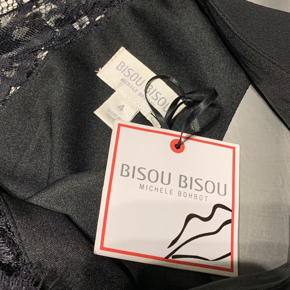 Bisou Bisou by Michele Bohbot Black Lace Panel Dress Size 4 NWT - Picture 7 of 13